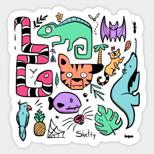 Jungle Critters Sticker